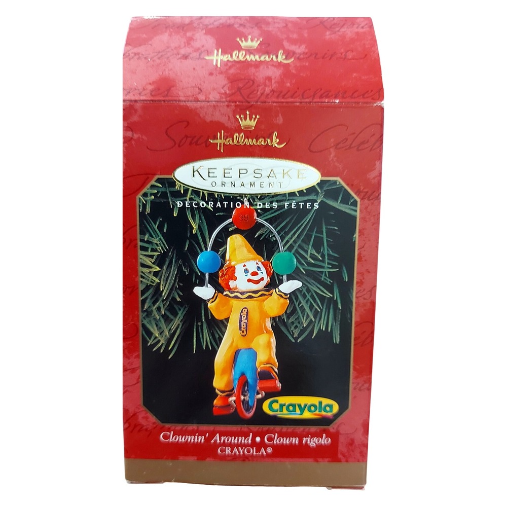 Vintage Hallmark Keepsake Ornament 1999 Clownin Around Crayola Circus Clown